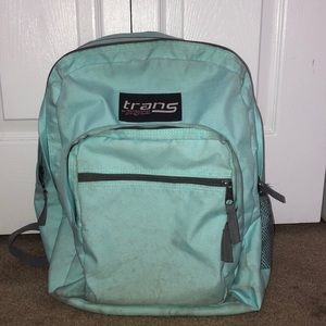teal trans by jansport back pack